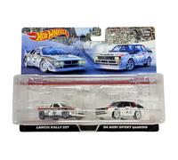 Hot Wheels HCY73 Premium 2 Pack Lancia Rally 037 / '84 Audi Sports Quattro [3 Years and Up] White Mini