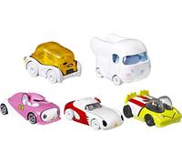 Hot Wheels Hello Kitty and Friends DieCast CHARACTER CARS Set of 5 Car Models - Keroppi Gudetama Cinnamoroll My Melody - Scale 1:64 - Length 5 cm
