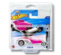 Hot Wheels Hi-Roller (Transparent Pink & White Let's Race) 5/10 Rod Squad - 2025-69/250 (Short Card) - includes a KLAS Car Keeper Protector Case - HYX70