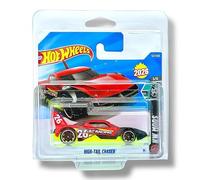 Hot Wheels High-Tail Chaser (Red, Neon Green & Black - NEW 2026 CASTING) 1/5 HW Mods - 2026-47/250 (Short Card) - includes a KLAS Car Keeper Protector Case - JJH35