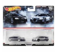 Hot Wheels HKF52 Premium 2-Pack Bugatti Veyron / '16 Bugatti Chiron [Mini Car] [3 Years Old and Up]