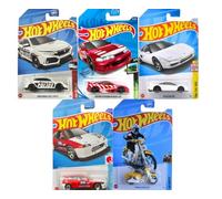Hot Wheels Honda/Acura Random 5 Pack! Assorted Variety Mystery Bundle (No Duplicates!) [Styles May Vary] 1:64 Scale Diecast Toy Vehicles
