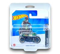 Hot Wheels Honda CB750 Café (Dark Green & Black) 2/5 Rod Squad - 2024-49/250 (Short Card) - COMES IN A KLAS CAR KEEPER SHORT CARD PROTECTOR CASE - HTC61
