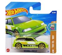 Hot Wheels Honda Civic EF HYX90 70s vs 90s 1/10 Short Card VTEC Neon Green Honda Licence Mattel 2025 1:64