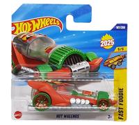 Hot Wheels Hot Wheengs HYW42 Fast Foodie 5/5 Short Card Hotdog Race Car Red Green Mattel 2025 1:64