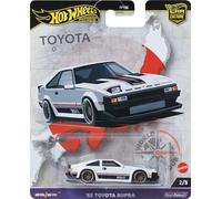 Hot Wheels Premium Car Culture Collectible Toy Car, 1:64 Scale Die-Cast '82 Toyota Supra, World Tour Vehicle with Real Riders Tires