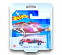 Hot Wheels HW Braille Racer - Twin Mill (Matt Red, White & Pink) 1/10 HW Celebration Racers - 2024-27/250 (Short Card) - COMES IN A KLAS CAR KEEPER SHORT CARD PROTECTOR CASE - HRY95