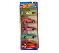 Hot Wheels HW Flames 5 Pack: 56 Ford F-100, 83 Chevy Silverado, 64 Impala, BLVD Bruiser, Muscle Speeder