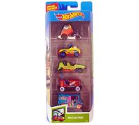 Hot Wheels HW Fun Park, Boom Car Pedal Driver Loopster Bump Around Lunch Box Pack of 5