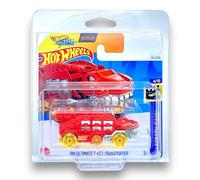 Hot Wheels HW Ultimate T-Rex Transporter (Red & Yellow Let's Race) 4/10 HW Screen Time - 2024-55/250 (Short Card) - COMES IN A GENUINE KLAS CAR KEEPER PROTECTOR CASE - HTC84