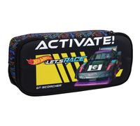 Hot Wheels Iconic TV Cartoon Characters Pencil Case with 2 compartments for Kids Childrens Character Back to School Gift (Hot)