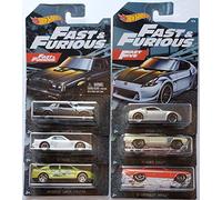 Hot Wheels Item Type Name: Toy Car, Set of 6, Fast & Furious Series, 2019 Walmart Exclusive, Multicolored, for Children, Unisex, Ages 3 and Up, Push Operation, Scale Name: 1:64, Portable