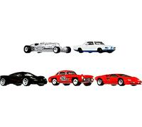 Hot Wheels Jay Leno s Garage Container Set, 5 1:64 Scale Premium Cars in Collectible Container, Metal/Metal & RealRiders, Gift for Collectors