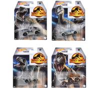 Hot Wheels Jurassic World 1:64 Scale Die-cast Character Cars X4 Full Set Mattel