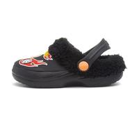 Hot Wheels Boys Clogs - Kids Fur Lined Slippers with Back Strap - Comfortable Outdoor & Indoor Footwear for Toddlers and Children (Black UK 9-EU27)