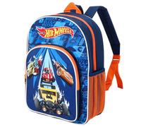 Hot Wheels Kids Childrens Premium Backpack School Rucksack Travel Bag Boys Girls with side mesh pocket and front zipped pocket