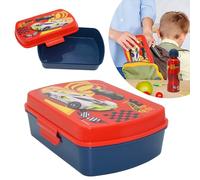 Hot Wheels Kids Lunch Box - BPA-Free, Leakproof Sandwich Box for School & Travel - Microwave & Dishwasher Safe - Durable Food Container with Clip Lid - One Compartment - Size-16.5