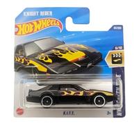Hot Wheels Knight Rider K.I.T.T. Die-Cast Car, Black with Flames, 1:64 Scale, Screen Time Series