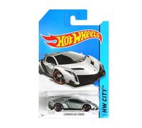 Hot Wheels - Lamborghini Veneno - HW City 37/250 - BDC79 - Long Card - Silver - 2013