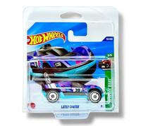 Hot Wheels Later Crater (Purple, Blue, Pink & White) 3/5 HW Reverse Rake - 2025-112/250 (Short Card) - includes a KLAS Car Keeper Protector Case - JBB71
