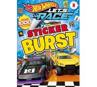 Hot Wheels Let’s Race Sticker Burst Activity Book A4 Kids Colouring Puzzle Maze Games Book with 1000+ Stickers Educational Travel Activity Book for Boys & Girls Age 3+
