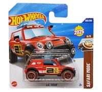 Hot Wheels Lil Roar HYW44 Safari Mode 5/5 Short Card Red Offroad Mini Hella KW Mini Licence Mattel 2025 1:64