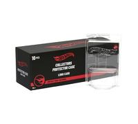 Hot Wheels Long Card Protector, Transparent Blister, Car Display 1:64 Scale, Pack of 10 Units, Official Mattel Product
