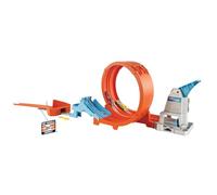 Hot Wheels Loop Stunt Champion Track Set with Dual-Track Loop, Dual Launch, Spring Ramp & 1 Hot Wheels Car for Kids 4 Years Old & Older, GTV13