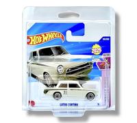 Hot Wheels Lotus Cortina (White & Green) 10/10 Compact Kings - 2025-213/250 (Short Card) - includes a KLAS Car Keeper Protector Case - HYW46
