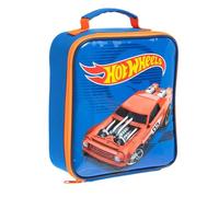 Hot Wheels Lunch Bag - Insulated Kids Lunchbag with Handle & Zip - High Quality, Durable & Lightweight - 24x21.5x8 cm - Cool Racing Design for School, Nursery & Travel, Blue