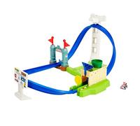 Hot Wheels Mario Kart Circuit Slam Track Set & Mario Kart Vehicle | Playset Inspired by the Video Game & Die-Cast Toy Kart for Kids & Fans, HGK59
