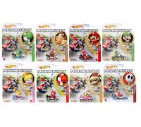 Hot Wheels Mario Kart Die-Cast Character Cars Collection, 8-Pack Bundle, Nintendo Gaming Collectibles Gbg25-957k