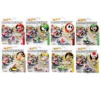 Hot Wheels Mario Kart Die-Cast Character Cars Collection, 8-Pack Set, Nintendo Gaming Collectibles GBG25-957N