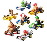 Hot Wheels Mario Kart Die-Cast Character Cars Collection Set, 7 Pack, Nintendo Gaming Collectibles GBG25-957P