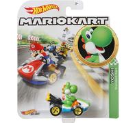 Hot Wheels Mario Kart Die Cast Standard Kart Of Yoshi, 5cm Scale 1:64