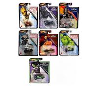Hot Wheels Marvel Character Cars 7 Vehicle Pack - Groot, Black Panther, Thor, Rocket, Doctor Strange, Hulk and She Hulk