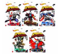 Hot Wheels Marvel Spiderman Maximum Venom Set of 5 Die-cast Vehicles