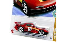 Hot Wheels Mazda RX-7 Drift '95 (JBB57) - 70's vs 90's Series 9/10 Red with Racing Decals 1:64 Scale Licensed Mazda Model