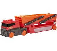 Hot Wheels Mega Hauler with Storage for Up To 50 1:64 scale cars ages 3 and Older 50th Anniversary Hot Wheels Graphics, GWT37