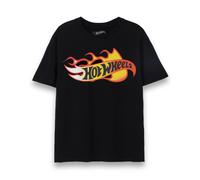 Hot Wheels Men's Flames Short Sleeved T-Shirt | Black | Officially Licensed Merch | Size: Medium Hot Wheels Black M