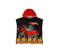 Hot Wheels Men's Racecar Towel Poncho in Black Hot Wheels Black One Size