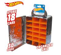 Hot Wheels 1:64 Scale cars Metal Car Carry Case I 18 Toy Car Storage & Organiser I Gift for Collectors & Kids Ages 3 Years Old & Up I 3D lid design I (Cars not included)