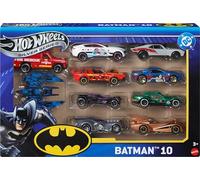 Hot Wheels Mid Tier Batman 10-Pack AST 2025 Mix 1 | Set of 10 Die-Cast Toy Vehicles that May Include a Batmobile & a Batplane in 1:64 Scale
