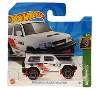 Hot Wheels - Mitsubishi Bajero Evolution - Mud Studs 3/5 - HKK36 - Short Card - White - Rally Art - Mattel 2023