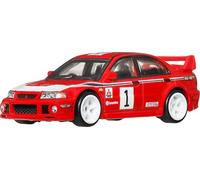 Hot Wheels Mitsubishi Lancer Evolution VI Car Culture Vehicle, Premium 1:64 Scale Die-Cast Toy Car with Real Riders Tires & Metal/Metal Body & Chassis, JKF19