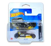 Hot Wheels Mod Rod (Black/Yellow (Broken Promises)) 2/5 Rod Squad 2022 - 168/250 (Short Card) *** COMES IN A KLAS CAR KEEPER PROTECTIVE COLLECTORS CASE *** HCV17