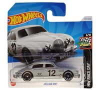 Hot Wheels Model Car Jaguar MK1 - HW Race Day 6/10 - Castrol - Grant Williams - Grey - 1:64