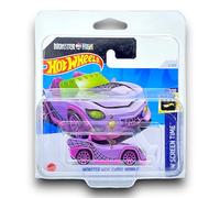 Hot Wheels Monster High Ghoul Mobile (Purple & Pink) 1/10 HW Screen Time - 2024-3/250 (Short Card) - COMES IN A KLAS CAR KEEPER SHORT CARD PROTECTOR CASE - HRY45