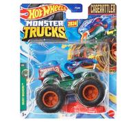 Hot Wheels Monster Truck CageRattler, 1:64 Scale, Toy Trucks for Kids 2024, Unisex Children's Toy, Die-Cast Metal Body with Connect-and-Crash Car