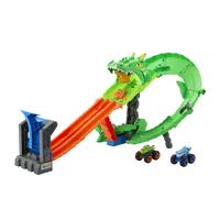 Monster Trucks Sharks vs. Dinos Dragon Destruction Playset